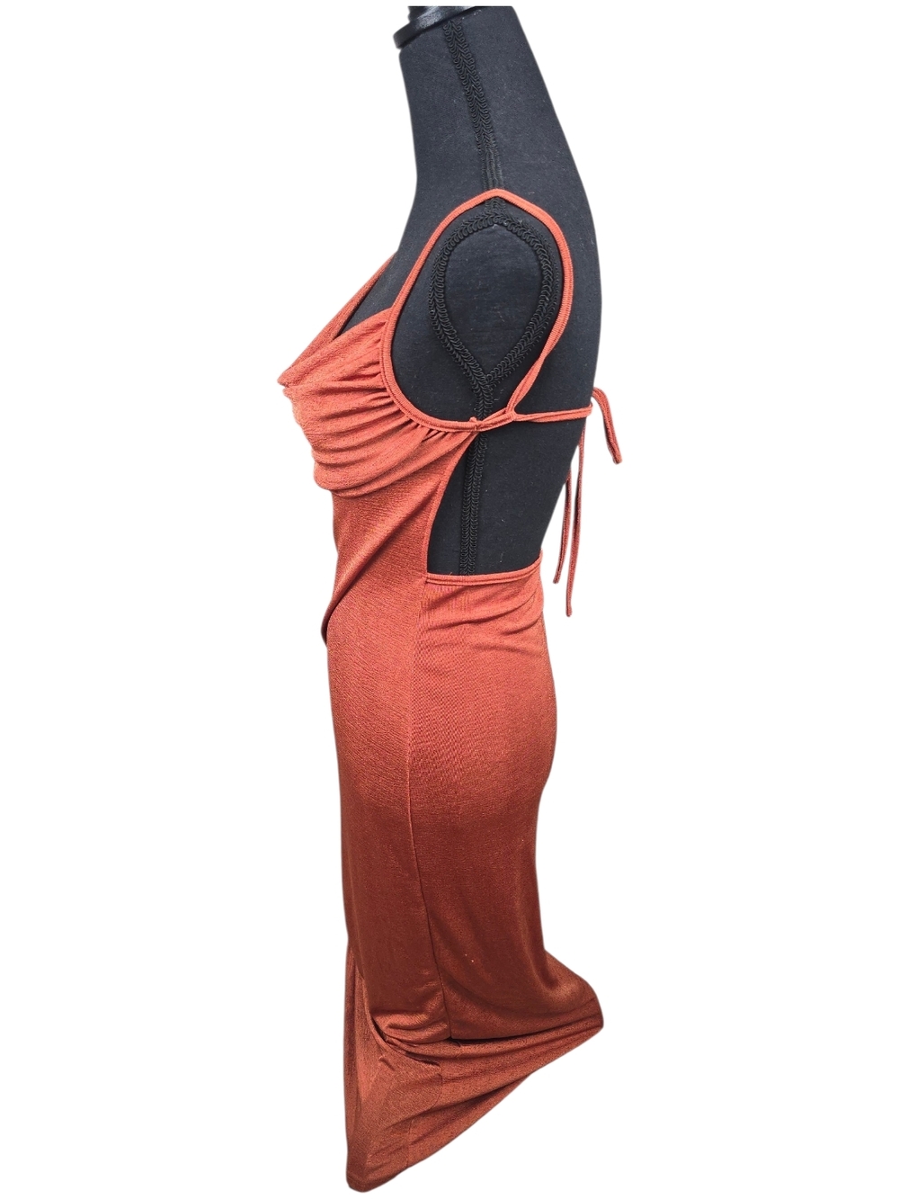 Rust Maxi Dress Open Back - Picture 5 of 7
